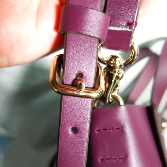 Kate Spade Mini Nelle Putnam Drive Convertible Tote in Plum Leather - Picture 7 of 12